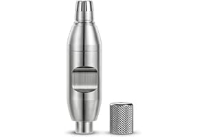 ANFUXT Acciaio Inossidabile Regolabarba per Naso, Rasoio Manuale per Peli del Naso per Uomini e Donne, Acciaio Inox Rifinitore Naso Orecchie, Trimmer Manuale per Capelli da Naso, per Naso e Orecchie