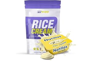 MM Supplements - Crema de Arroz - en Polvo - Bote de 2 kg - Fuente de Carbohidratos - Saciante del Apetito - Ideal para Mezclar con Proteína - Sabor Natillas