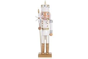 ‎VORFOR VorFor Nussknacker Figur Puppe,36cm Nussknacker,Weihnachtsdeko Holz,Deko (Schneeflocken), Freunde Und Freunde
