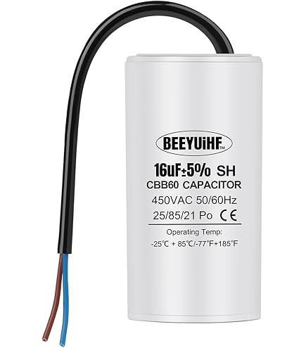 2 Condensateurs CBB60 10uF 450V 50/60Hz - Pour Moteur AC, Sèche-linge, Pompe, Ventilateur - Remplacement Universel