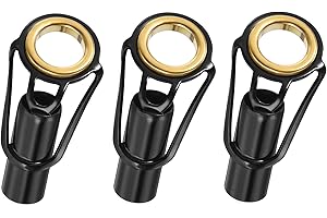PATIKIL 6mm Tube Diamètre Pêche Tige Pointes Réparation Trousse, 3pcs INOX Acier Anneau Guide pour Eau Douce Eau Salée Pêche