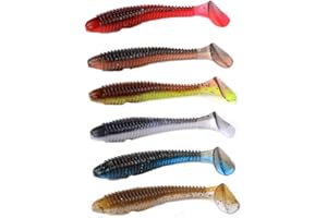East Rain Worm Swimbait avec Queue pour Eau salée Leurre de pêche Doux Appât par Big Jeu appliquer sur Tous Les Types de pêche Bas de Ligne (PVC, 33.6gram/18 cm, Mulit-Colors Option)