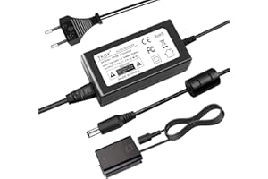 TKDY AC-PW20 Kit d'alimentation de coupleur CC pour Batterie factice NP-FW50 pour appareils Photo Sony Alpha A6400 A6100 A6000 A6300 ZV-E10 A5100 A7 A7II A7RII A7SII A7S RX10 II III IV NEX