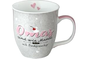 H:) PPY life Tasse mit Motiv "Oma" | Kaffeetasse, Porzellan, 40 cl | Tasse mit Spruch, Geschenk Oma | 46125