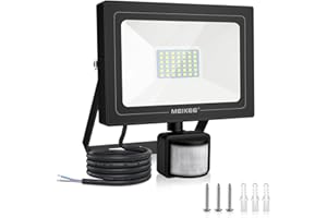 MEIKEE Security Lights with Motion Sensor 35W PIR Light Super Bright 3000 Lumen LED Sensor Flood Lights Outdoor IP66 Waterproof Daylight White Wall Light Perfect for Garage Garden Forecourt Hallway