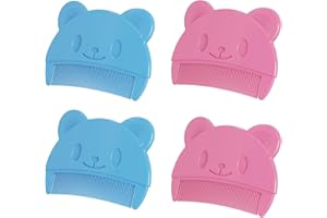 ZORTVUL 4 Stück Milchschorf Baby Entfernen,Milchschorf Kamm,Babybürste Cap Cradle,Für Haarbürste Läusekamm,Schorf Babybene Babykamm,Brush Bürste Comb,Geburtskamm Kinder Schuppenkamm