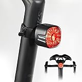 Semaho Luce Posteriore Bici Intelligente, Spia Impermeabile IP66 bici Fanale posteriore, con 6 modalità Flash, Luce Sensore F