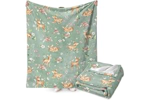 FYDZBSL Deer Blanket Super Soft Cozy Fleece Throw Cute Deer Themed Design Printed Throw Blankets for Kids, Chair Sofa, Warm Soft Cozy Blanket 40"x60"