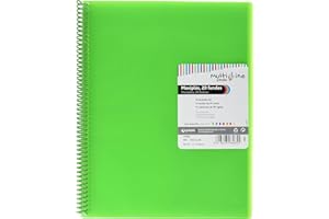Grafoplás Carpeta 20 Fundas Transparentes | A4 | Color Verde | Espiral PVC | Tapas Polipropileno | Gomas de Cierre | Maxiplás Multiline