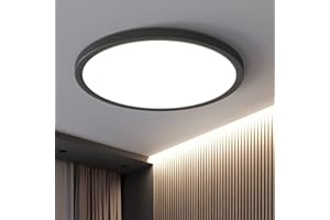 OTREN Plafon LED Techo 48W, 4800LM Moderna Lámpara Redonda Panel Ultra Delgado Blanco Natural 4000K, IP44 Luz Led para Cocina Balcón Dormitorio Comedor Sala de Estar Ø40CM