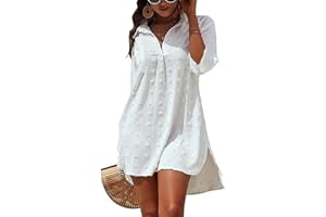 TBSCWYF Copricostume Donna Mare Floreale Abiti Donna Estivi Estate Casual Senza Maniche Corte Spiaggia Vestiti da Vacanza Abito da Spiaggia Beach Dress Costumi da Bagno Abito Copricostumi e Parei Donna