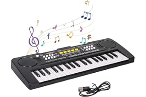 Shayson Clavier de Piano Enfants, 37 Touche Enfants Piano Clavier avec Câble USB Musical Instrument Pianos Numériques Portables pour Enfants Garçon Filles Cadeau