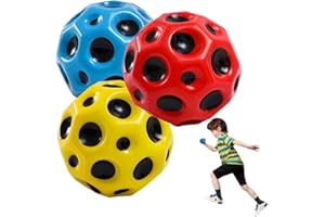 GEHANICO Space Ball Super High Bouncing Bounciest Lightweight Foam Ball Pop Bouncing Ball Rubber Bounce Ball Sensory Ball Easy to Grip and Catch