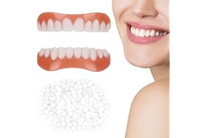 KARJIAJA Falsche Zähne Veneers, Furniere Zähne Kosmetische Zahnabdeckung Gefälschte Zähne Provisorische Zahnprothese Künstliche Zähne Zahnersatz Weiß Kosmetische Zähne Temporäre Prothesen für Frauen Männer