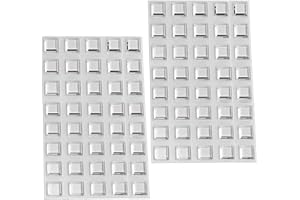 UNI-FINE SHOP Uni-Fine Clear Rubber Feet, Non Slip Door Bumpers Self Adhesive Adhesive Bumper Pads Square Clear Bumpers Soft Protective Furniture Pads Cushion Dots for Cabinet Door/Drawer/Glass/Wall (80Pcs)