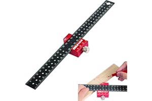 FEADBYT Marking gauge, combination angle stop ruler, stainless steel, scribing tool, metal, marking gauge metal with stop, 30 cm, angle woodworking tool for woodworking