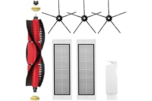 APZOVO Ensembles d'accessoires pour Aspirateurs Xiaomi Roborock S5 Max S6 Max S6 Pure S6 MaxV S50 S51 S55 S60 S65 S5 S6 Pièces de rechange pour Robobock Brosse Principale, Brosse latérale, Hepa Filtres
