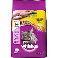 Whiskas Adult (+1 year) Dry Cat Food, Chicken Flavour, 1.2kg Pack