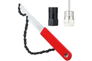 HISDRICUS Fouet à chaîne de vélo, Extracteur de cassette, Extracteur de pignon, Outil de verrouillage de cassette, Extracteur de manivelle de vélo, pour les cassettes à 7, 8, 9, 10, 11 vitesses