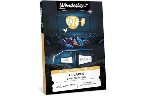 Wonderbox Connect - Coffret Cadeau - Cinéma Pathé-Gaumont Expérience - 2 places pour 1 séance au choix - 4DX ou IMAX - Validité 27 mois