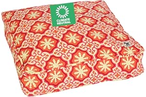 Molly Mutt Medium to Large Dog Bed Cover - Papillon Print - Measures 27”x36”x5’’ - 100% Cotton - Durable - Breathable - Sustainable - Machine Washable Dog Bed Cover