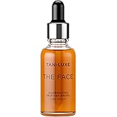 Tan Luxe The Face Self Tanning Drops - Medium (1 fl oz) - Add Tanning Drops to Skin Care for a Custom Face Tan - Cruelty-Free