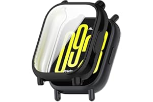 BYISYUE Etui do Redmi Watch 5 Active, folia ochronna, silikonowe etui ochronne z termoplastycznego poliuretanu (TPU), ochrona przed zadrapaniami, kurzem, etui do Xiaomi Redmi Watch 5 Active (czarne)