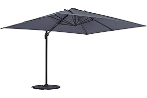 Azuma Roma 4M x 3M Extra Large Garden Parasol Cantilever Sun Shade Umbrella