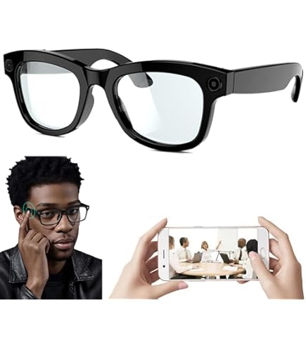 Tosuny Smart Glasses, Real Time Translation Glasses, 1080p Camera with