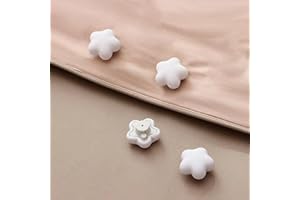 HOHOVYVY 16Pcs Magnetic Duvet Clips - Duvet Cover Mattress Holder Storage Box, Sheet Holder Quilt Holder, Use As Duvet Donuts, Comforter Pins, Curtain or Curtain Pins, or Secure Upholstery(White)