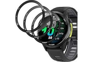 GEEMEE 3 Pack Screen Protector compatible with Garmin Forerunner 970 47mm, HD Clear Flexible Screen Protector, Anti-Scratch Anti-Bubble Screen Protective Film -Black