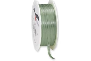 Präsent - Satin Ribbon Old Green 3 mm Width, 50 m Length
