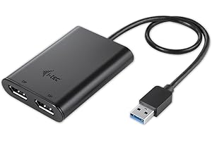 ‎I-TEC i-tec USB 3.0 auf Dual DisplayPort Video Adapter 2X Display Port 4K Ultra HD kompatibel mit Thunderbolt 3 für Windows MacOS Android Ubuntu