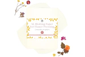 XL Blotting Paper for Flower Press by Berstuk® • Extra-Large 14.7 x 11.2 inch • Highly Absorbent and Reusable Herbarium Paper • Pack of 15 Blotter Sheets