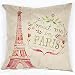 Produktbild Luxbon Reise Eiffelturm Motive Kissenbezug Lendenkissen Wurfkissenbezug Pillowcase Cafe Haus Sofa Zimmer Auto Dekokissen 18 x 18 '' Meet me in Paris