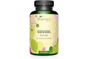 GUGGUL Vegavero® | 7.500 mg (15:1) | 120 capsule | con 5% di Guggulsteroni | Resina di Mirra | Medicina Ayurveda | Vegan