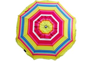 CREVICOSTA QUALITY MARK MARCAS DE CALIDAD CREVICOSTA Sombrilla con espiral, aluminio reforzado, diseño Multicolor, 200 cm de diámetro de parasol