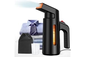 OLAYMEY Parownica do ubrań 700 W, szybkie nagrzewanie 40s, żelazko ręczne, łatwa pionowa prasownica parowa do podróży i domu