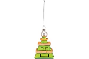 Alessi Cubik Tree GJ02 4 - Weihnachtsdekoration aus Design Vintage, Abbildung eines Weihnachtsbaums, aus Glas Gepufft Mano verziert, Grün