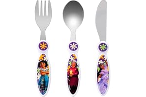ZAWADI GLOBAL Disney Encanto - Cubertería infantil (3 piezas, cuchillo, tenedor y cuchara)