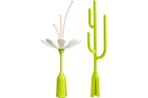 TOMY Boon STOKE GRASS B11302 - Juego de accesorios para secar biberones y tetinas de bebé, sin BPA, ftalatos ni PVC, color verde