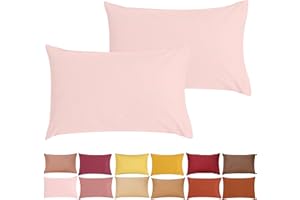 ‎P'TIT BASILE P'tit Basile - Kissenbezug 40x60 cm - 2er Pack Baby Kopkissenbezüge Für Babywiege - Blütenrosa - 100% Bio-Baumwolle 57 Fäden/cm² ohne schädliche Substanz - Für Kinder Bett 60x120 70x140 cm