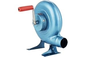 LegendTech Handkurbel-Schmiede-Gebläse, Eisengetriebe, Popcorn-Ventilator, manueller Ventilator, manuelles Grill-Luftgebläse zum Kochen, 80 W bis 350 W, Blau, 300 W