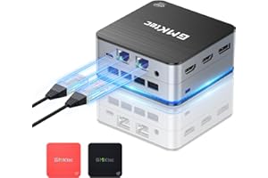 ‎GMKTEC Mini PC GMKtec G2 Plus Mini PC Win 11 Pro, Intel Twin Lake N150(up to 3.6GHz), 12GB DDR5 512GB M.2 SSD Desktop Mini Computer with 4K HDMI/2x LAN/USB3.2/WiFi 6, BT5.2 for Office Home Cinema Home
