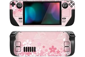 ‎PLAYVITAL PlayVital Full Set Schutz Skin Decal für Steam Deck LCD, Custom Stickers Vinyl Decal Folie Faceplates Klebefolie für Steam Deck OLED Handheld Gaming PC-Kirschblüten Blütenblätter