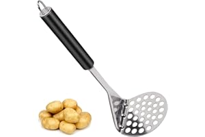 ISIGNO Prensador de Patatas, Machacador de Patatas para Puré de Acero Inoxidable, Triturador de Patatas, Ideal para Patatas, Verduras y Frutas, Puré de Patatas, Verduras y Frutas