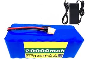 QMENA Batterie de vélo électrique, Batterie 20Ah 10S4P 36V Li-ION pour vélo électrique ebike, avec Chargeur XT60 Plug