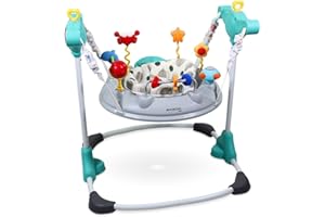 Mobiclinic®, Centro de Actividades para Bebés, 3 Alturas, Juguetes Interactivos, Tiger, Saltador de Bebés, con Música y Luces, +6 Meses, Asiento Giratorio 360º, Lavable