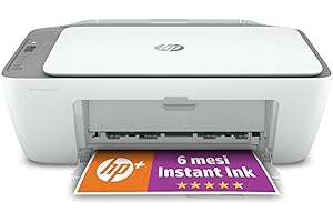 HP DeskJet 2720e 26K67B, Stampante Multifunzione a Getto d'Inchiostro A4 a Colori, Fronte e Retro Manuale, 7,5 ppm, Wi-Fi, 6 Mesi di Inchiostro Instant Ink Inclusi, Bianca