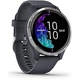 Garmin Venu - Montre connectée Gps multisports avec écran Amoled, musique, Garmin Pay, autonomie longue durée – Silver avec b